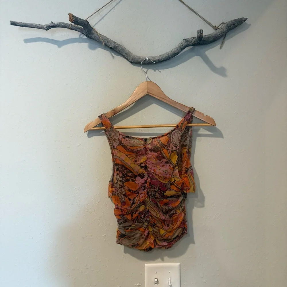 Free People Tell Me More Reversible Mesh Tank Top